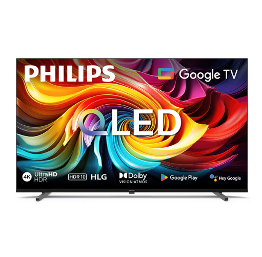 Philips 65-Inch New 2026 Premium QLED Google TV | 4K UHD Smart TV with Google Assistant | Dolby Vision & Dolby Atmos (65PQT8530/68) 65PQT8530 black