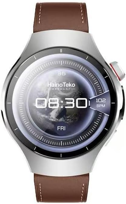 RW-75 Waterproof Smartwatch with Curved AMOLED, Bluetooth Calling, Health & Fitness Tracking, Smart Alerts, Heart & Sleep Monitor, 3 Straps, Silver Edition