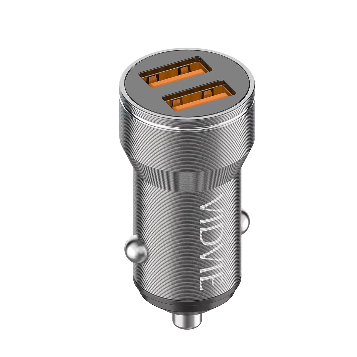 Vidvie Type -C & USB Fast Car Charger - Type -C [TC-Ip] Metal Car Charger - Grey