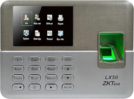 ZKTeco Biometric Fingerprint Time Attendance Clock Employee Checking-in Recorder with Free software - LX50