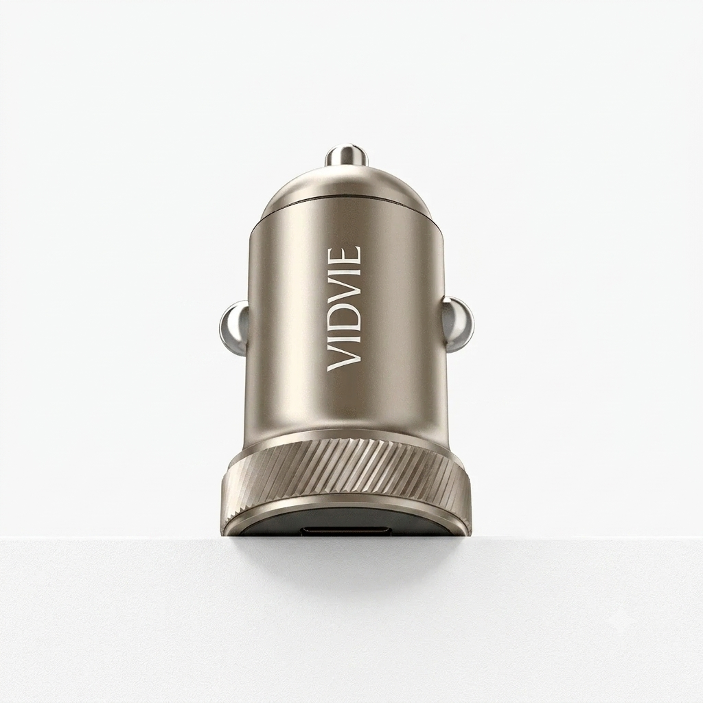 Vidvie Single Type-C Fast Car Charger TC-TC (100CM/60W) - Grey - Vidvie