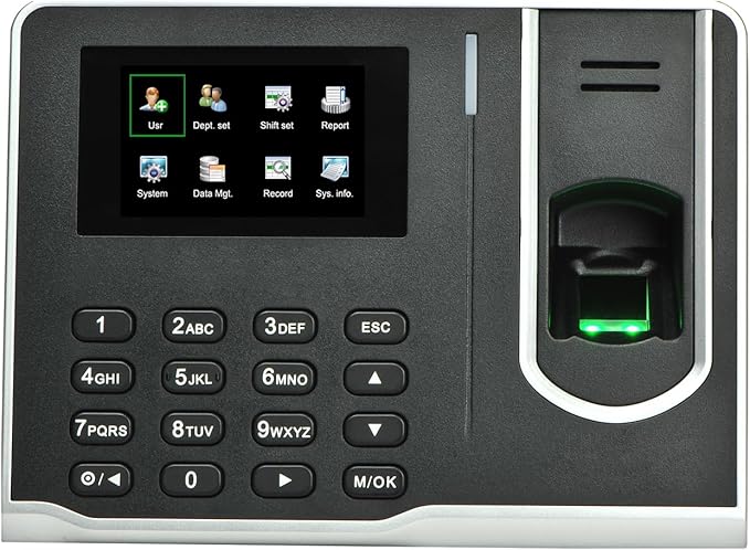 ZKTeco LX15 Biometric Fingerprint Attendance Device | 2.8" TFT Display | USB Data Download & No Monthly Fees | Ideal for Small Offices and Retail Environments