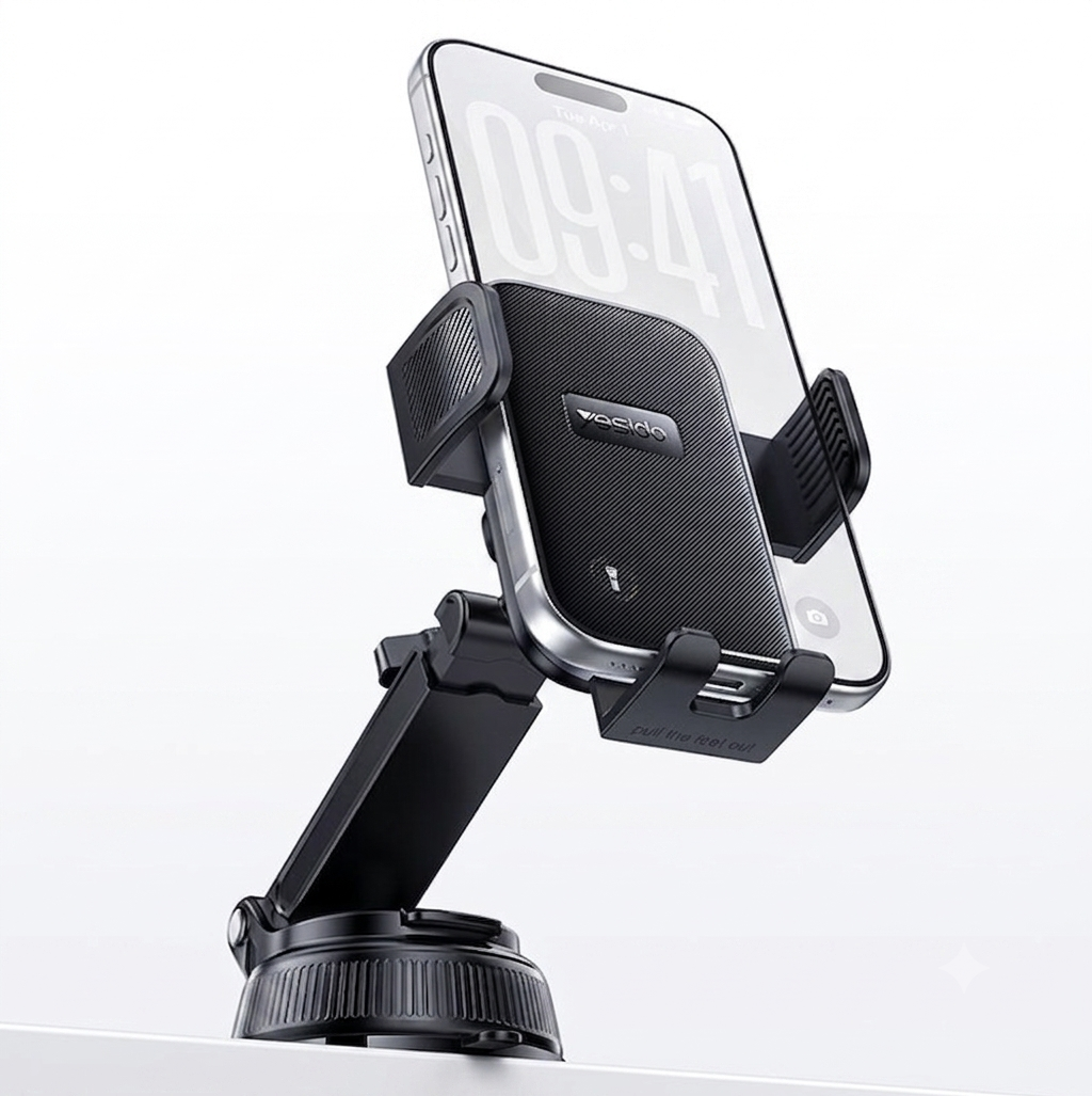 Yesido C278 Car Suction Cup Clip Phone Holder (Black)