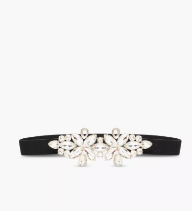 Lifestyle Metal Stretchable Belt with Embellished Buckle
