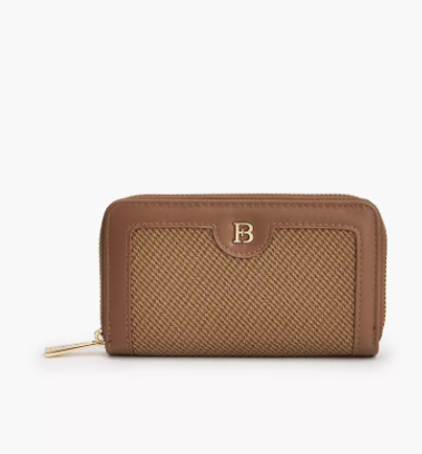 Flora Bella Textured Zip-Around Wallet - Brown