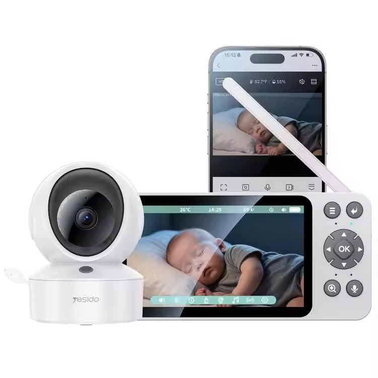 YESIDO KM28 5 Inch LCD Screen 2.4G WiFi Baby Monitor Care Camera Two-way Audio Call Wifi Wireless Cameras