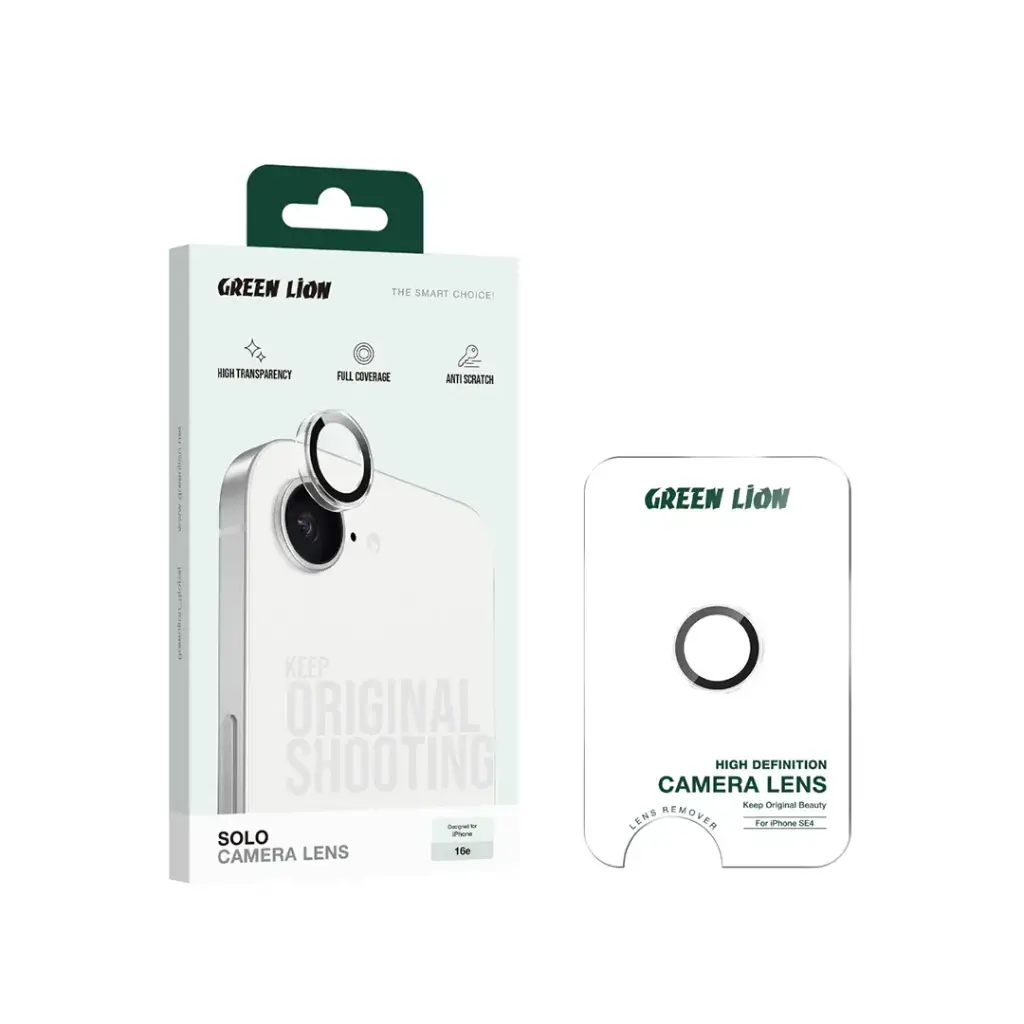 Green Lion Solo Camera Lens for iPhone 16e - Clear