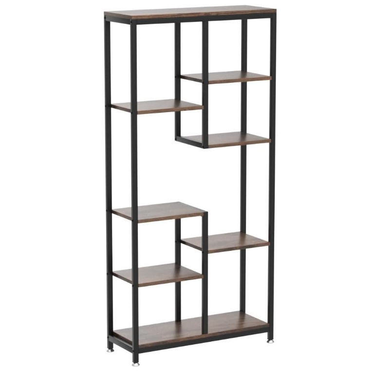 Tribesigns 6-Tier Tall Bookshelf Bookcase, Industrial 8-Shelf Open Bookcase Storage Display BookShelves for Living Room, Home Office