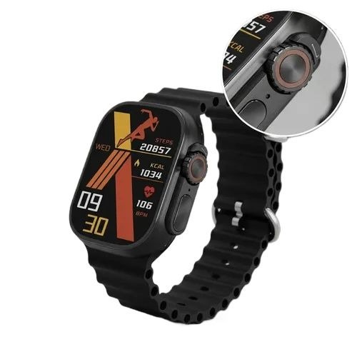 Generic KEQIWEAR KW23 Ultra 3 Smartwatch HD Display Fitness Tracker with 3+1 Heart Rate , Call & Message Alerts