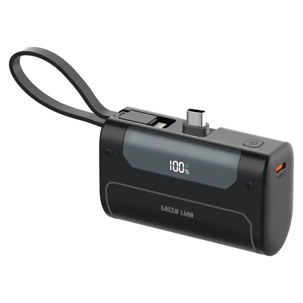 Green Lion Pocket 10000mAh Power Bank - Black