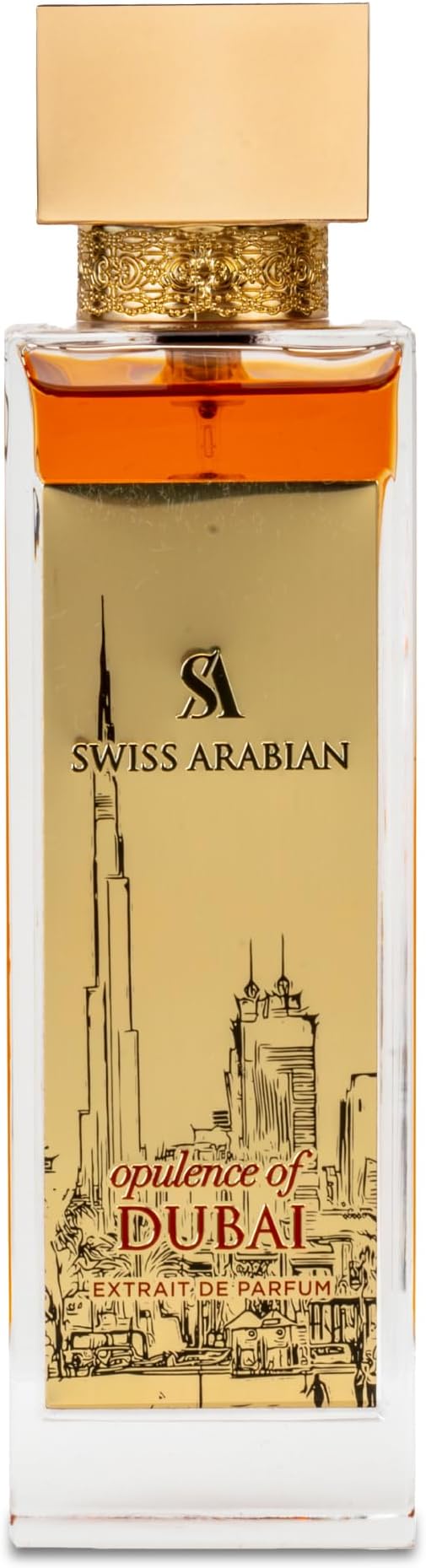 Swiss Arabian Opulence of Dubai Extrait de Parfum, 100ml, Premium Quality Perfume, Women and Men’s Fragrance, Spicy, Gourmand, Woody Luxurious Blend Perfume for Men and Women