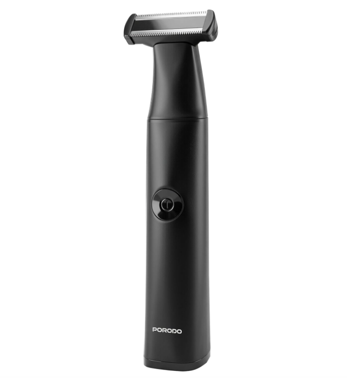 Porodo Lifestyle Veltrim Rechargeable Trimmer, 5 Interchangeable Heads Men's Grooming Kit, Wet & Dry Shaving, 90 Mins Cordless Working Time, Ergonomic Design with Charging Case