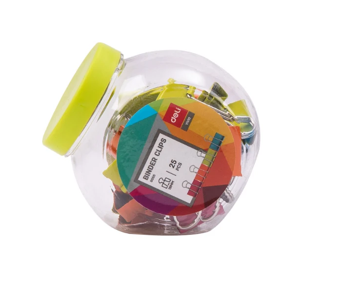 Colourful Binder Clip 19mm (1x25)
