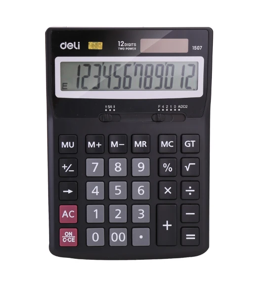 Dual Power Calculator Plastic 12 Digits