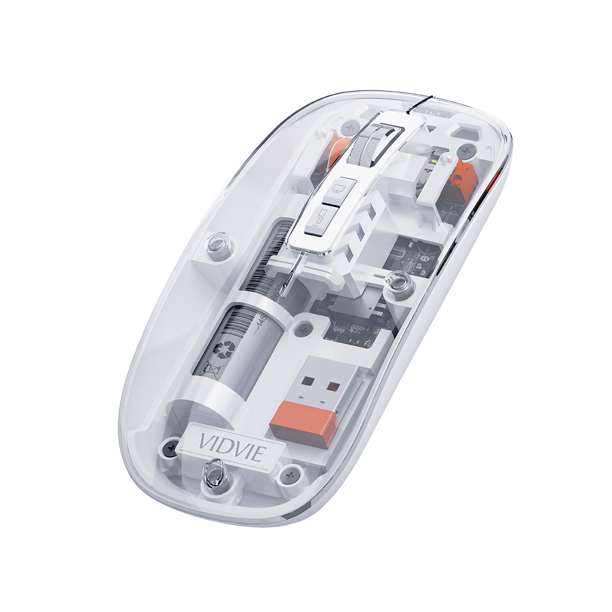Vidvie KB07 Transparent Wireless Mouse TC White