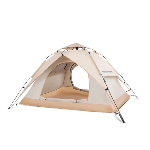 Green Lion GT-4 Ultimate Camping Tent / 3-4 People Capacity / 210D Oxford Floor Material / UV Protection / Two Layers / Waterproof / Ventilated Mesh / Windproof Rope / Large Space / 2 Doors - Beige