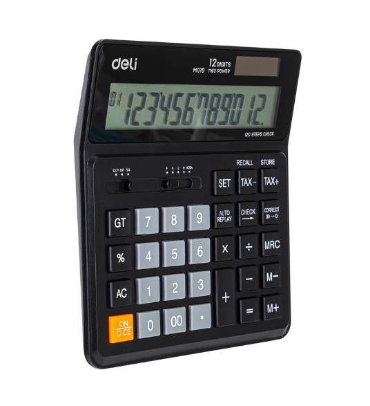 Calculator Plastic 120 Steps/Tax 12 Digits
