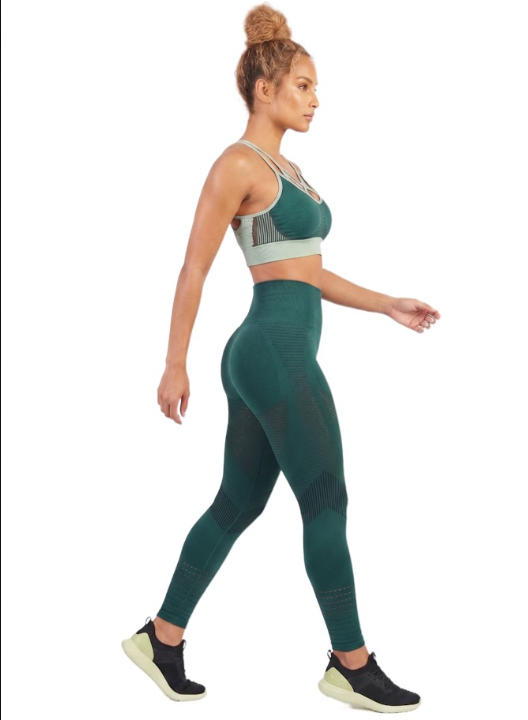 SpinFit High Waist Hollow Leggings - Green - XL