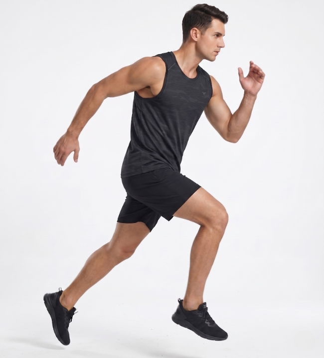 Sleeveless Classic Tank Top-Black - L