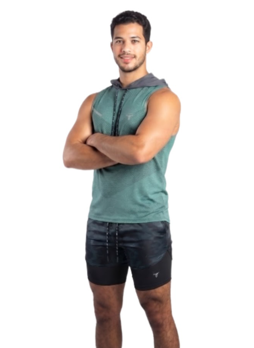 PowerTower high-intensity Mens Hoodie - Green - XL