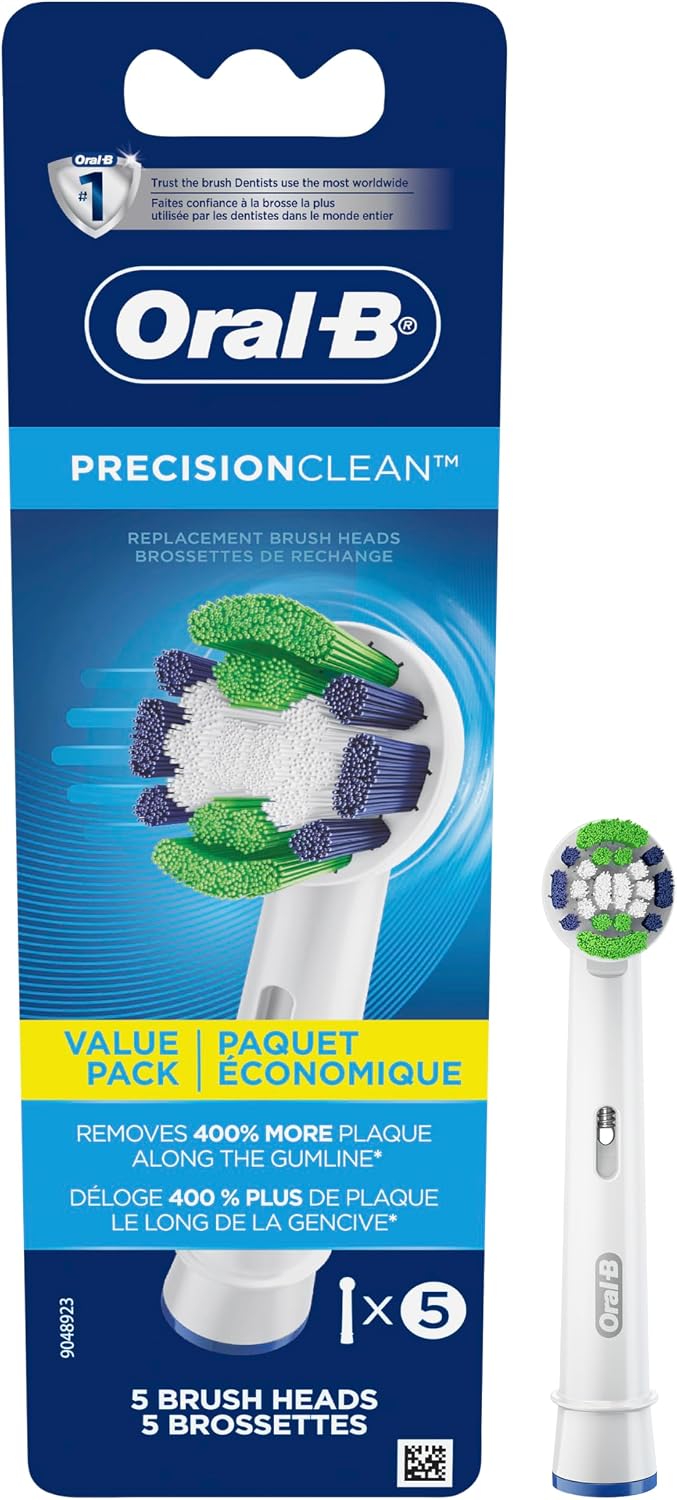 Oral b Precision Clean Replacement Electric Toothbrush Heads, 5 Count