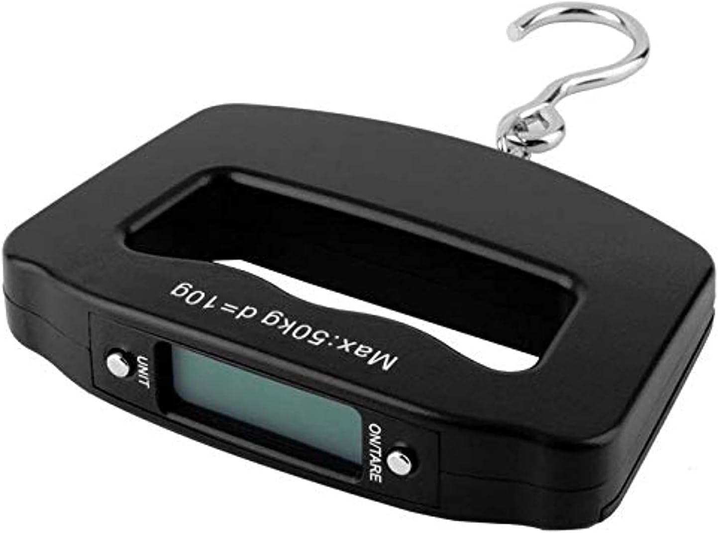 Mini 50KG Digital LCD Portable Hanging Weighing Luggage Hook Scale for Suitcase Bag , Black