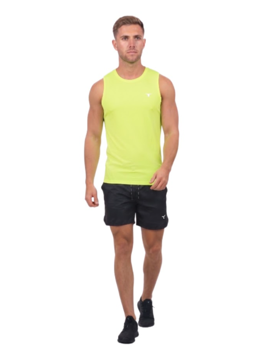 LiftRift Sleeveless Mens T-Shirt - Fluorescent Green - L