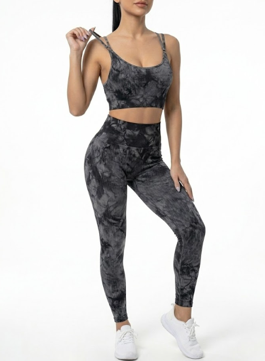 FunkyHues Performance-Stride Fitness Leggings - Black - M