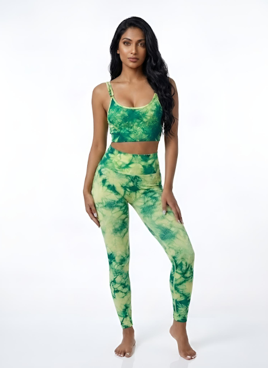 FunkyHues Performance-Stride Fitness Sports Bra - Green - M