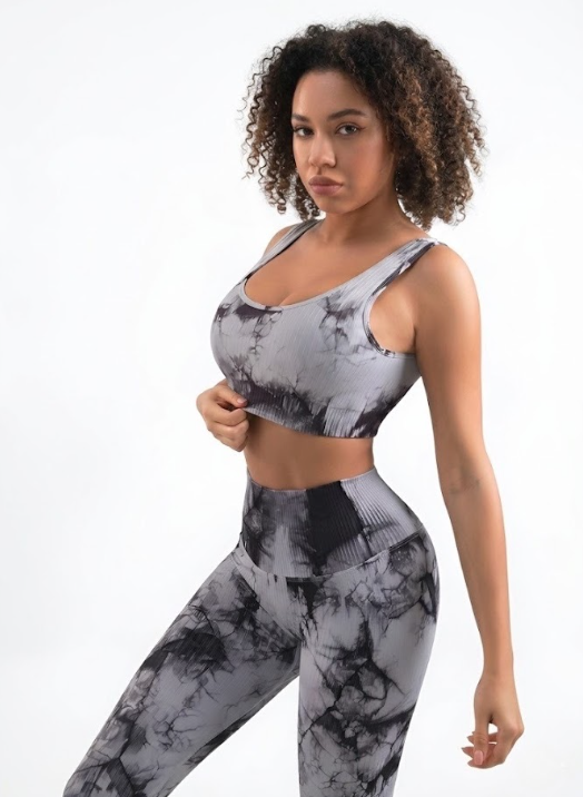 FunkyHues Performance-Stride Fitness Sports Bra - Grey - M
