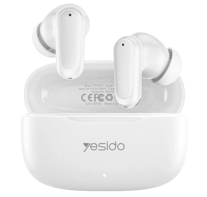 Yesido TWS38 In-Ear TWS Bluetooth Earphone(White)