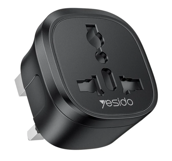 Yesido MC43 UK Plug Converter Travel Universal Adapter(Black)