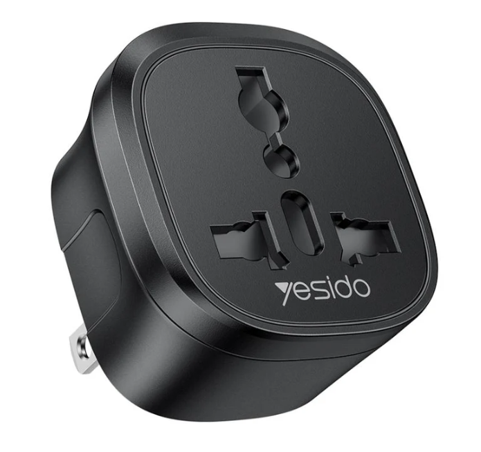 Yesido MC45 US / AU Plug Converter Travel Universal Adapter(Black)
