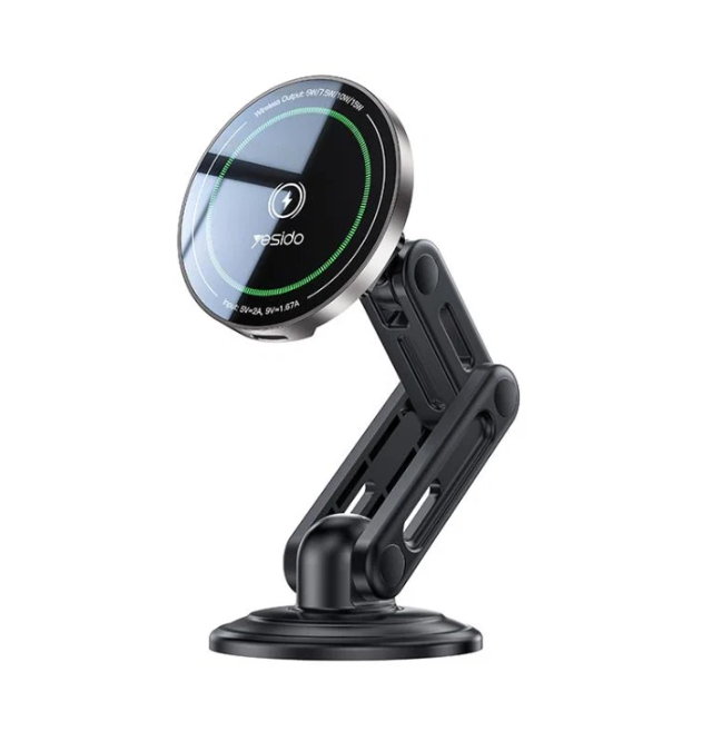 Yesido C317 15W Magnetic Car Wireless Charger Holder(Black)