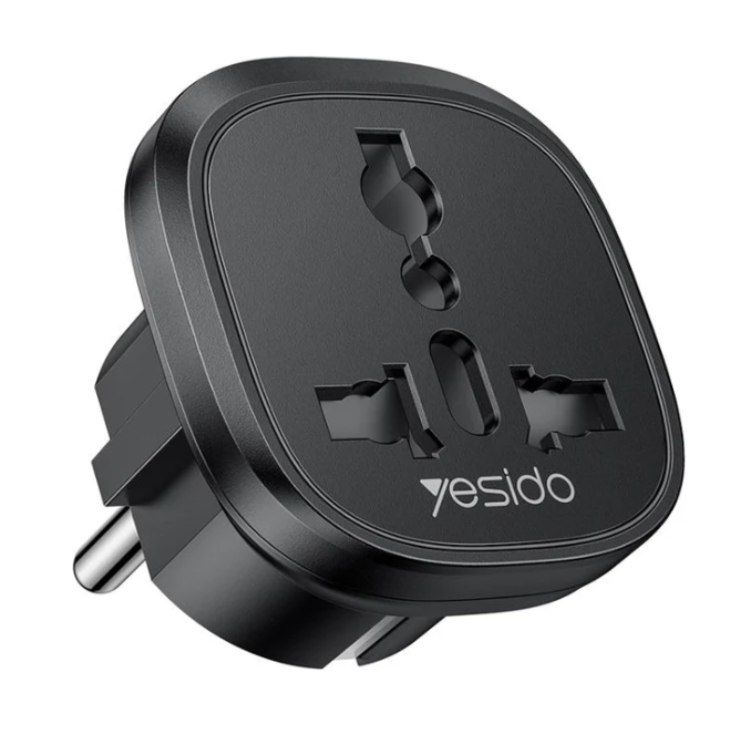 Yesido MC44 EU Plug Converter Travel Universal Adapter(Black)
