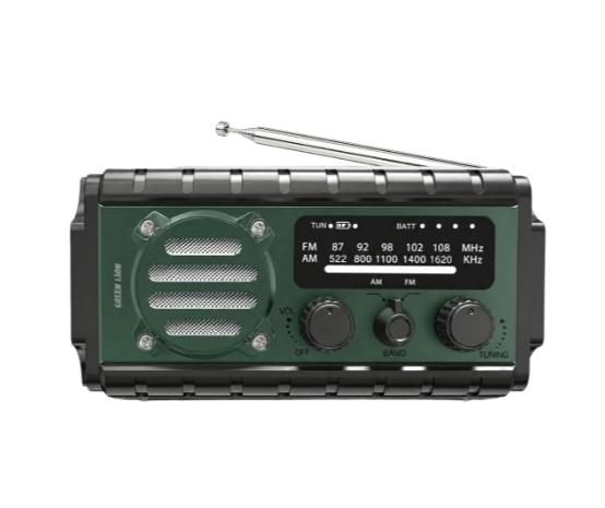 Green Lion G-Radio with Power Bank & Flashlight - Black