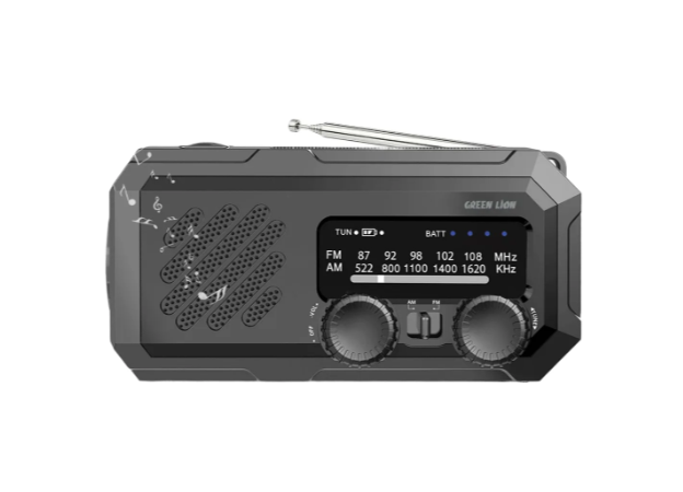 Green Lion G-Radio Lite with Power Bank & Flashlight - Black