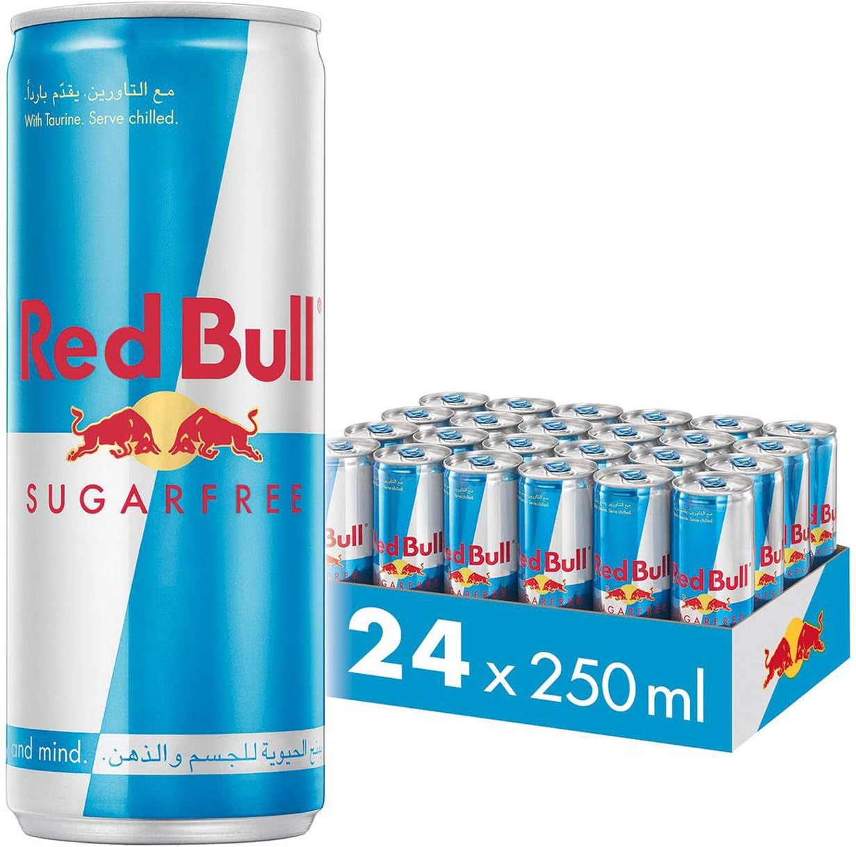Red Bull Energy Drink, Sugar Free, 250 ml (24 pack)