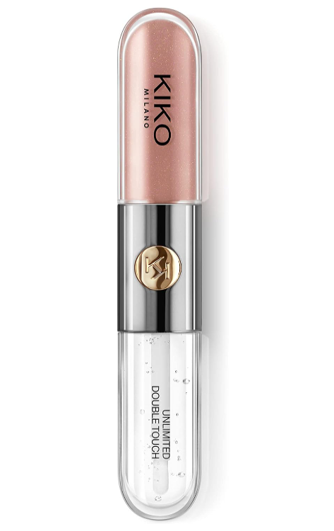 KIKO Milano Unlimited Double Touch 102, Liquid Lipstick With A Bright Finish In A Two-Step Application. Lasts Up To 12 Hours. No-Transfer Base Colour - Satin Rosy Beige