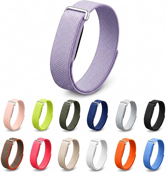 Nylon Loop Band Compatible with Google Fitbit Air, Soft Breathable Woven Replacement Wristband with Adjustable Hook-and-Loop Closure, Lightweight Sport Strap for Women and Men