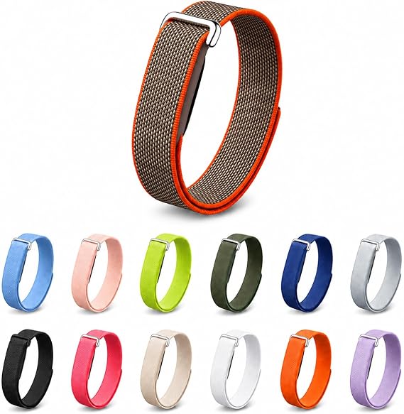 Nylon Loop Band Compatible with Google Fitbit Air, Soft Breathable Woven Replacement Wristband with Adjustable Hook-and-Loop Closure, Lightweight Sport Strap for Women and Men
