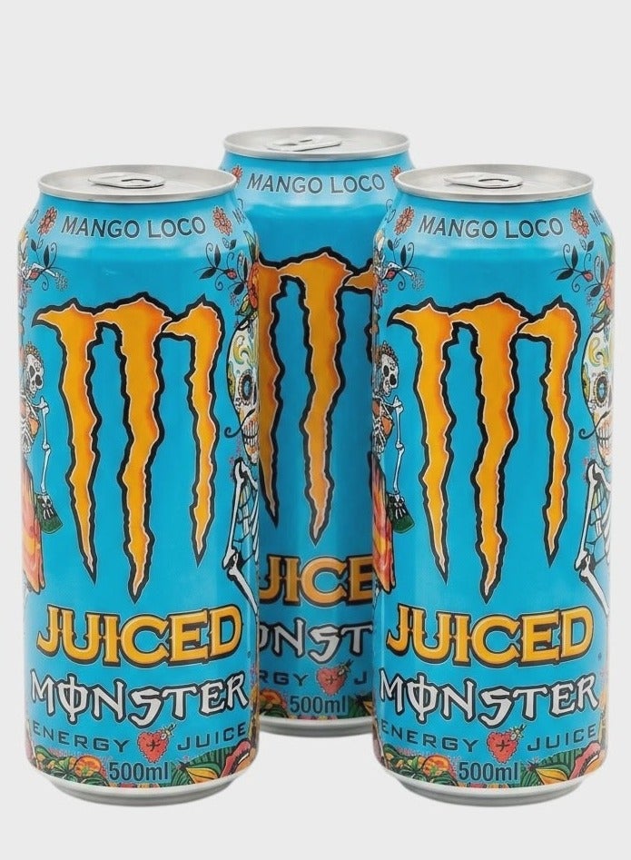 Monster Energy Mango Loco Carbonated Energy Drink, 500ml