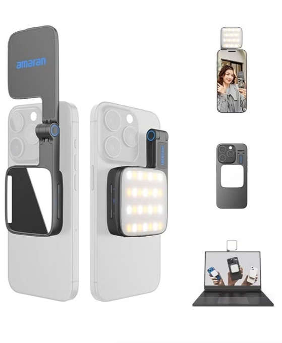amaran Go Bi-Color Ultra Compact Mini Phone Light (Charcoal)