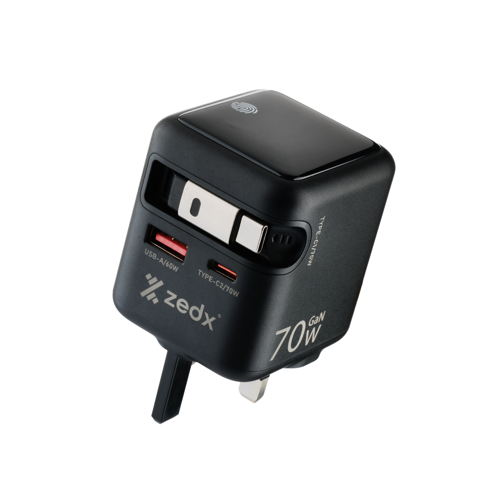 شاحن حائط سريع Zedx PowerCube 70 GaN 70W