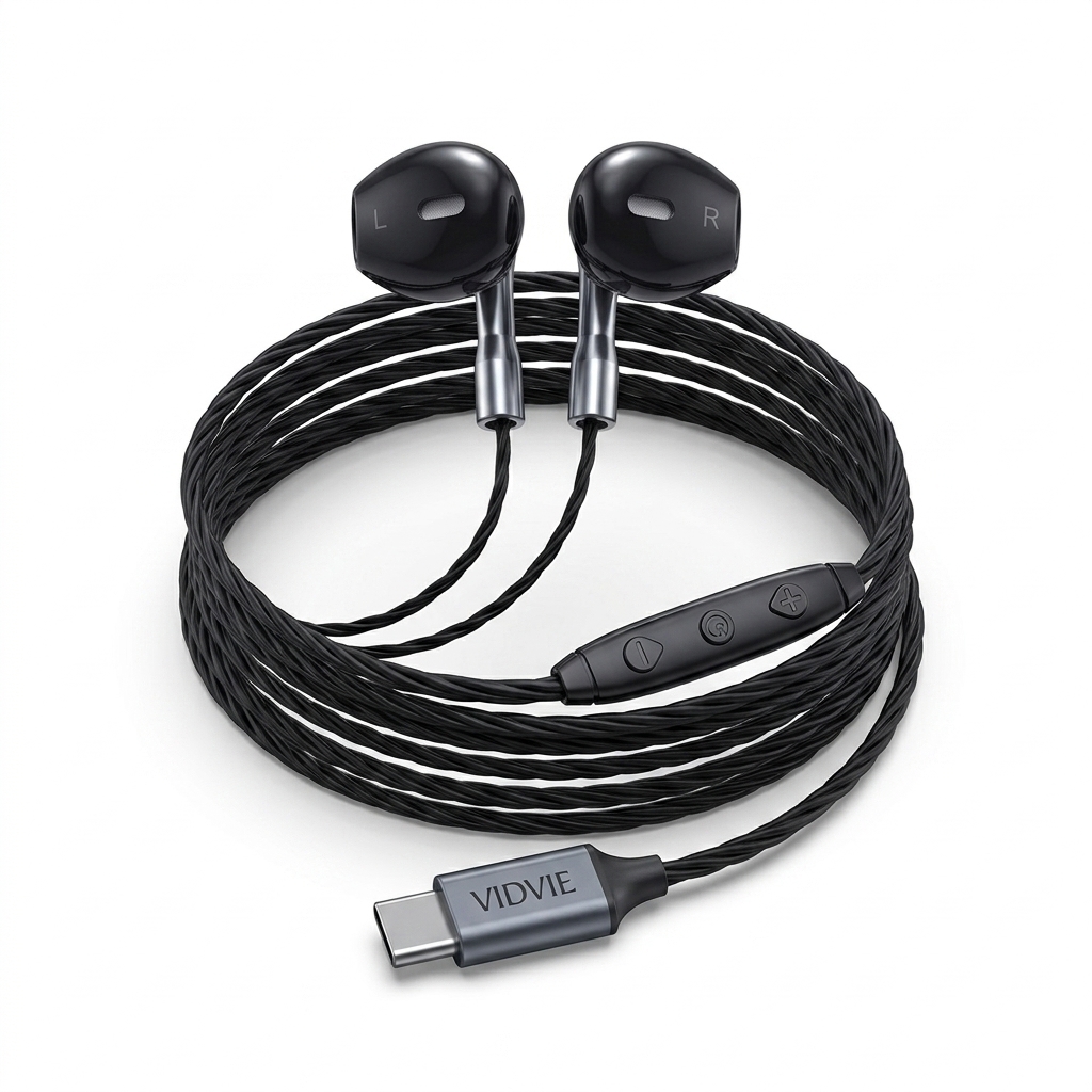 HS682 Type-C Semi-In-Ear Wired Headset (Black)
