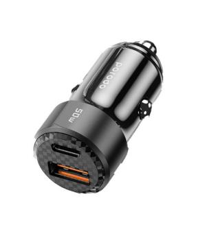 Porodo 50W شاحن سيارة ثنائي المنفذ PD 20W QC 30W