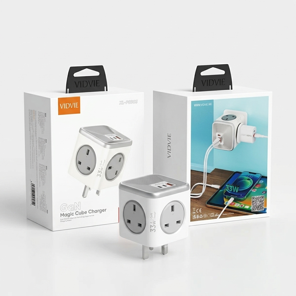 Wall Charger - UK plug - [White] - Vidvie