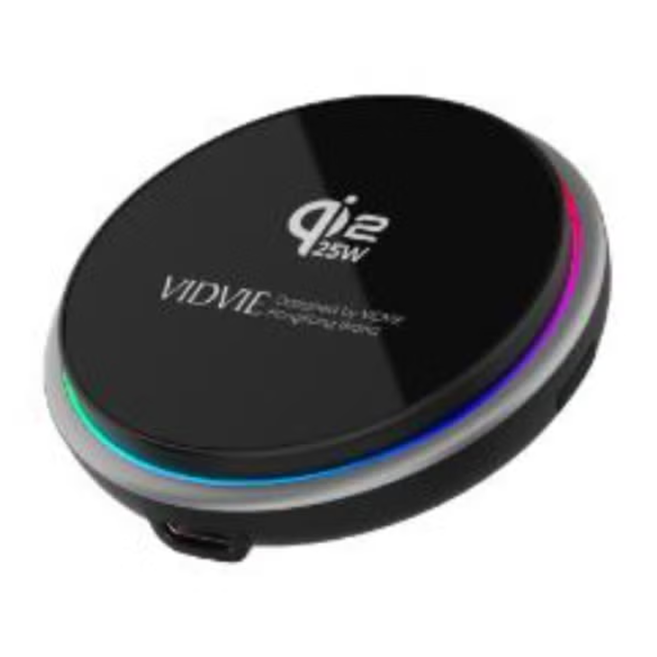 Vidvie Qi2 25W Double-Sided Magnetic Wireless Charger with Atmosphere Light, Wall Charger for MagSafe Compatible Phones and Wireless Charging Devices, WLC1428