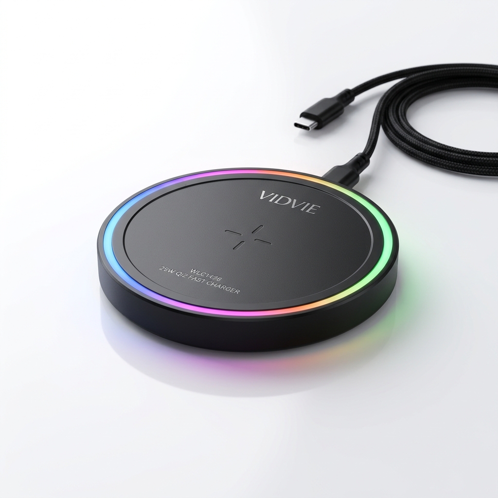 Wall Charger  WLC1428  Qi2 25W Double-Sided Magnetic Wireless Charger With Atmosphere Light