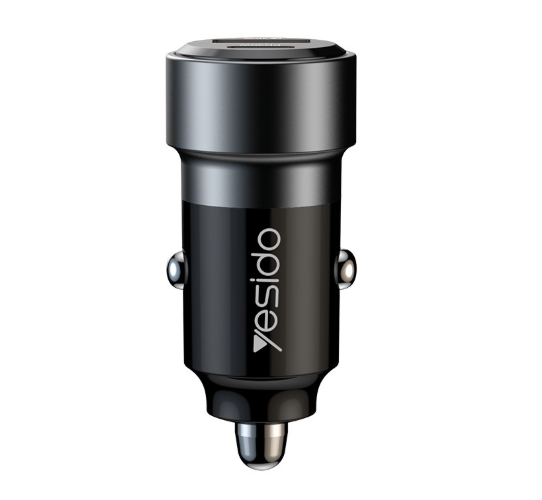 Yesido Y54 60W Fast Charging Car Charger | With Tc To Ip Cable Car Cigarette Lighting Port Charger Adapter